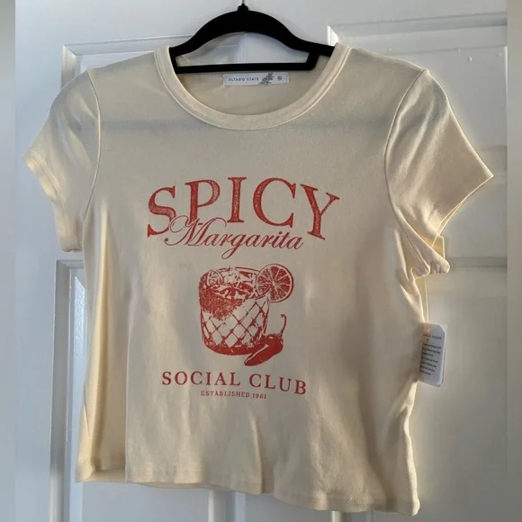 Altar'd State Crop Top - Margarita Graphic Tee - XL - NWT - Picture 4 of 6